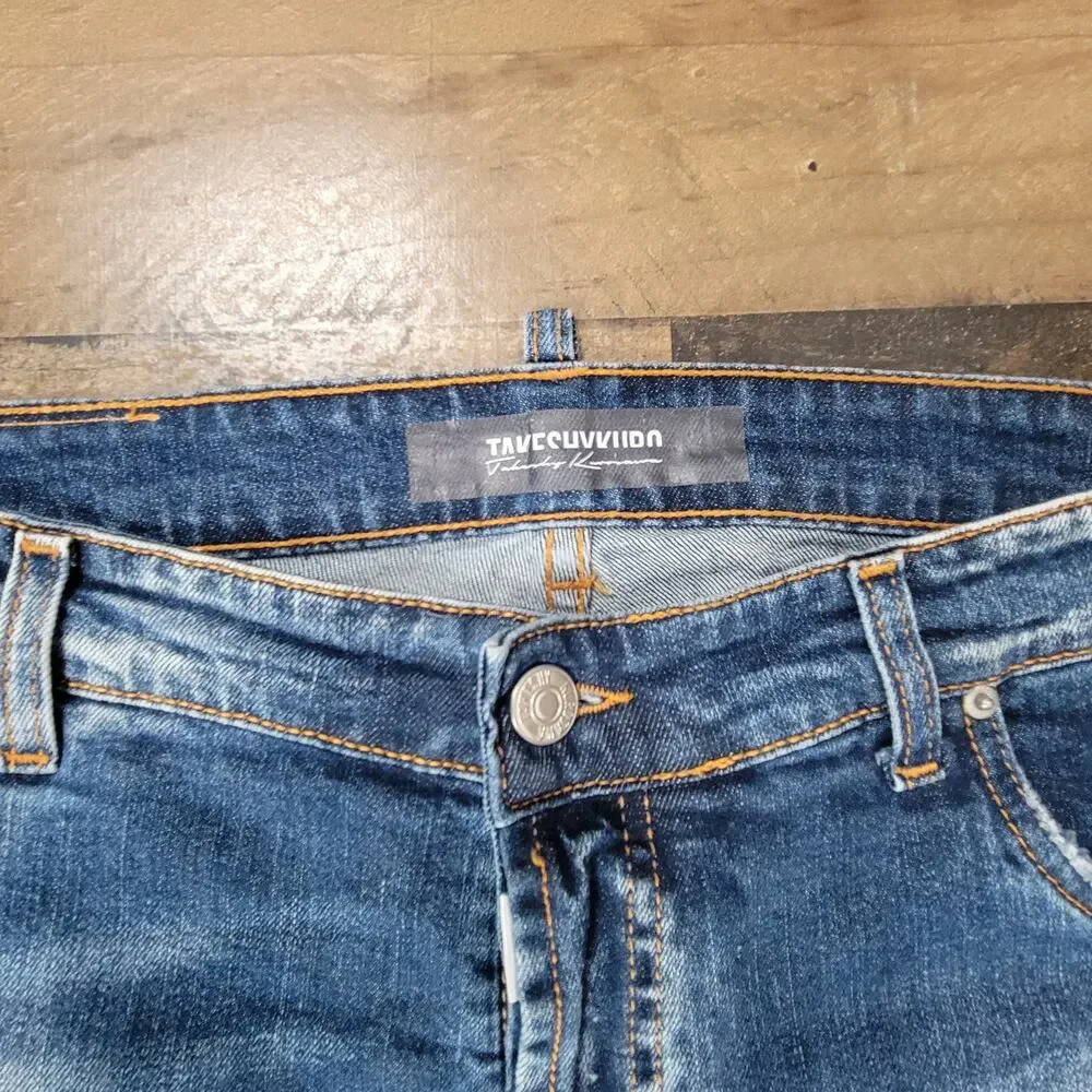 Takeshy Kurosawa Designer‎ Golden Edition Button Fly Blue Jeans 38/52 Italy Made - Picture 2 of 16
